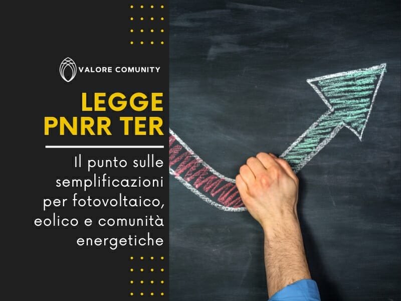 Legge PNRR ter ecco tutte le semplificazioni per fotovoltaico, eolico e comunità energetiche